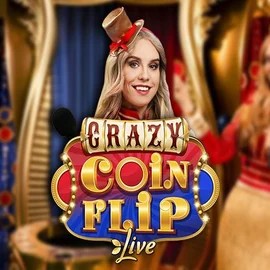 Crazy Coin Flip online game logo by Evolution on privescasino.com