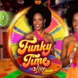 Funky Time slot logo by Evolution at Prive Casino