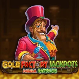 Gold Factory Jackpots Mega Moolah game by Aurum Signature Studios – logo hosted on Prive Casino