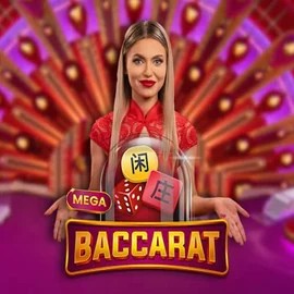 Mega Baccarat slot icon by Pragmatic Play, available at Prive Casino